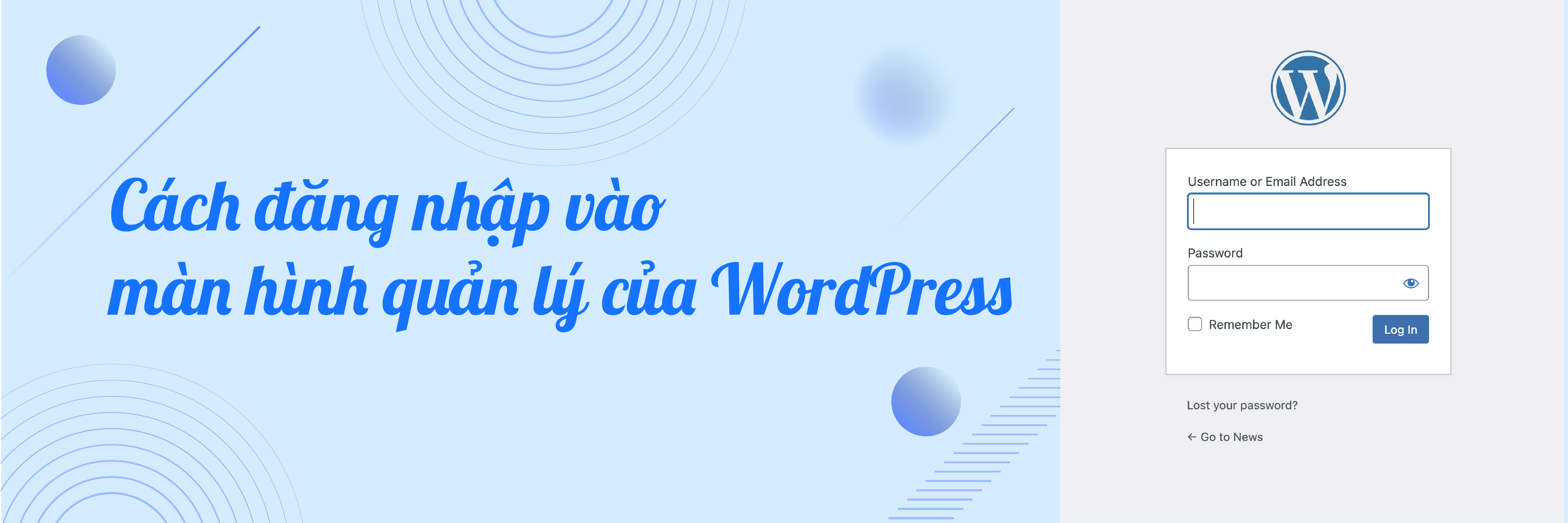 Cách đăng nhập vào màn hình quản lý của WordPress