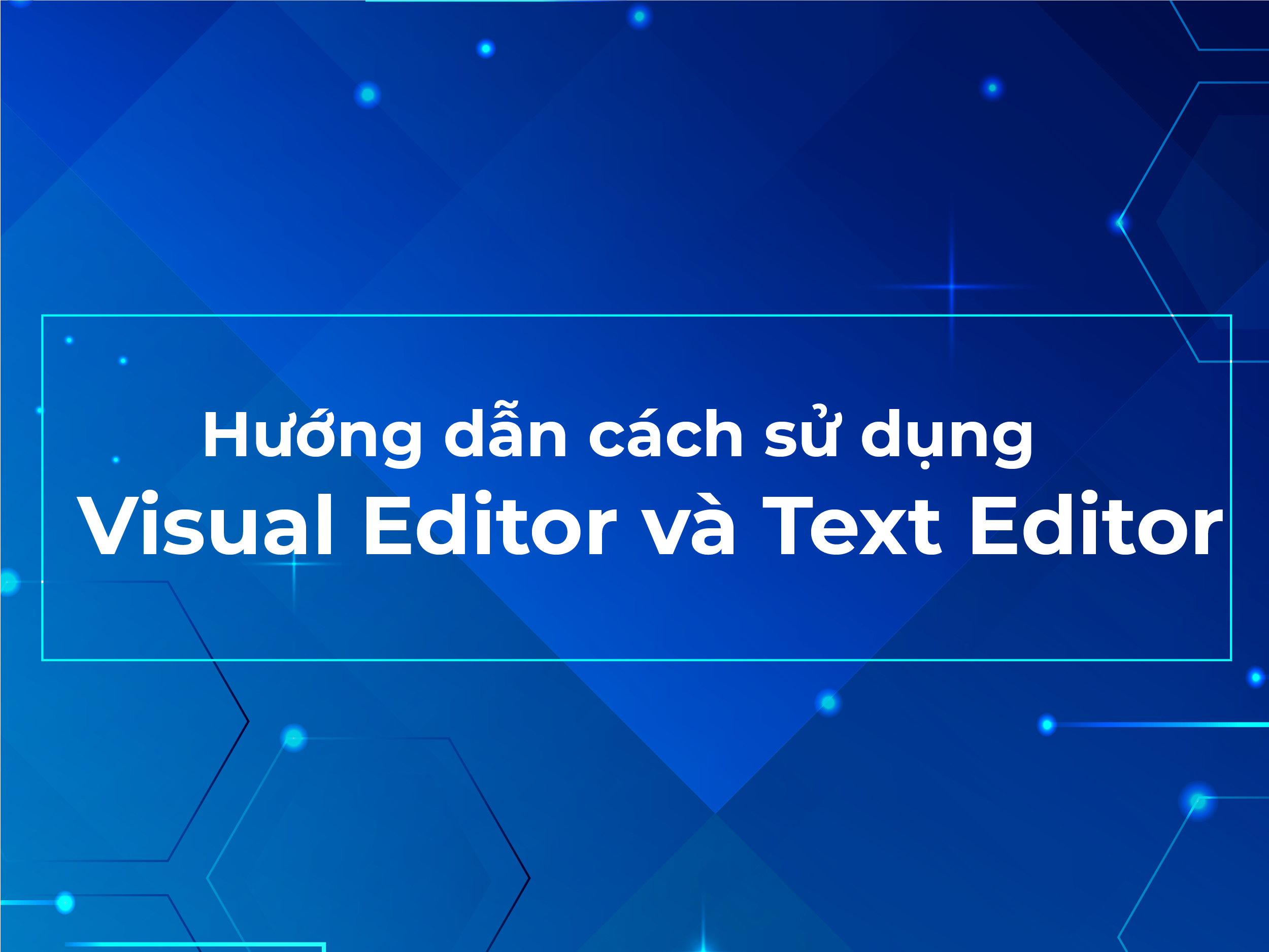 Cách sử dụng visual editor và text editor của Wordpress
