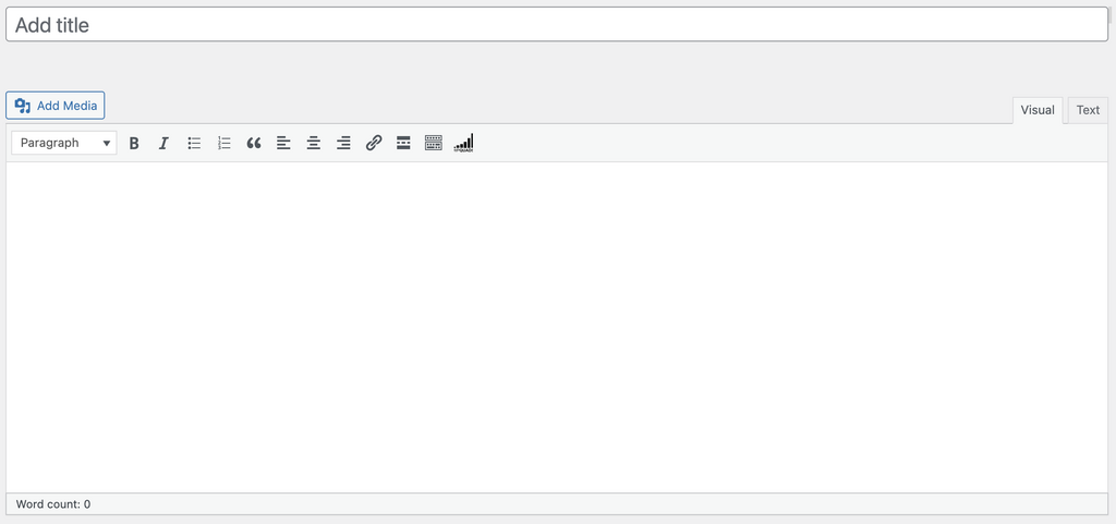 Màn hình thao tác Visual Editor